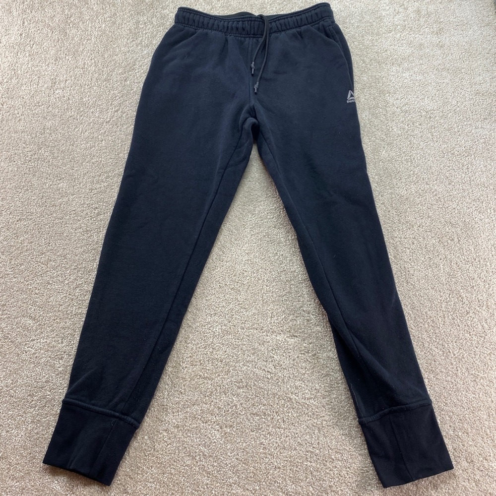 Reebok Sweatpants Mens Size Small Black Jogger Athletic Comfort
